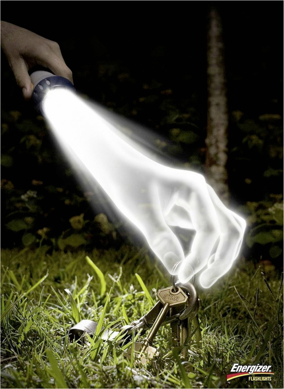 Advertisement for Energizer flashlights.