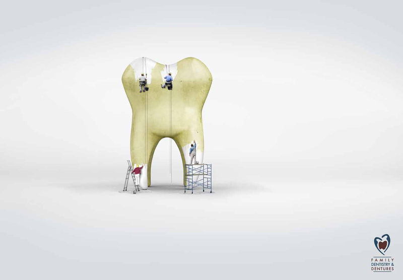 Ads: Advertisement for a dental clinic.
