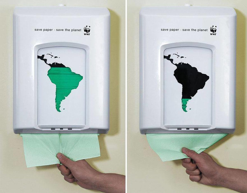 Social Advertising - Save paper - Save the planet (WWF)