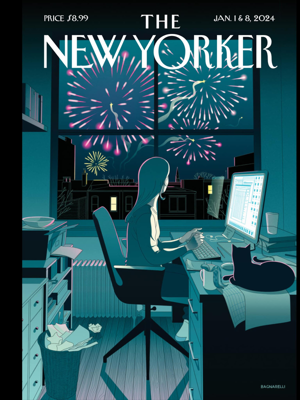 Обложка журнала The New Yorker  - Январь 2024