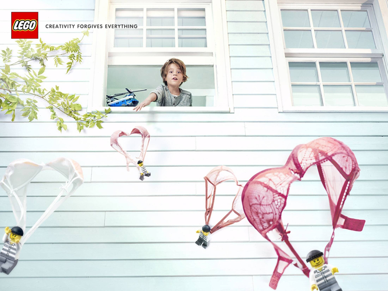 Advertising Lego - Creativity Forgives Everything.