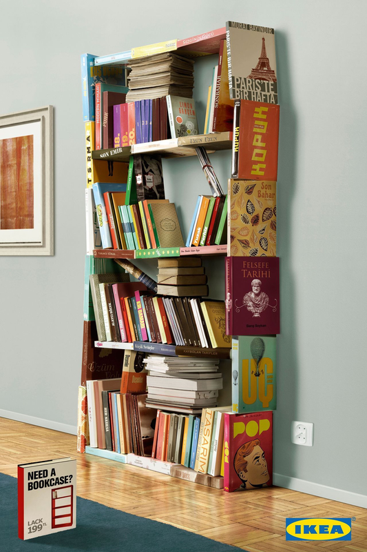 Advertising IKEA - Need a bookcase?