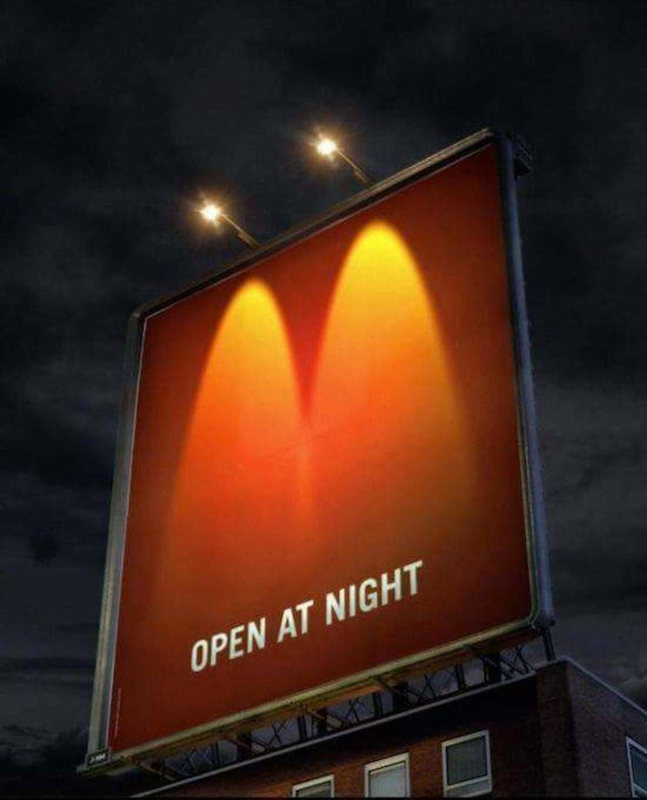 Advertising McDonald’s - Open at night